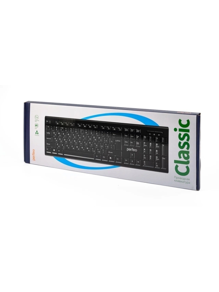 Проводная клавиатура Perfeo CLASSIC Black (PF_3093) - купить в Мощь звука The power of sound, цена на Мегамаркет