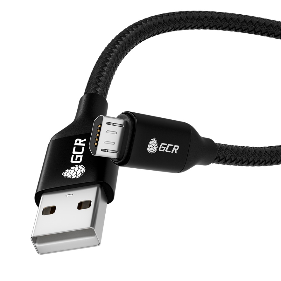 Кабель GCR 1м MicroUSB QC3.0 3A нейлон для быстрой зарядки смартфона - купить в Alt-Dim, цена на Мегамаркет