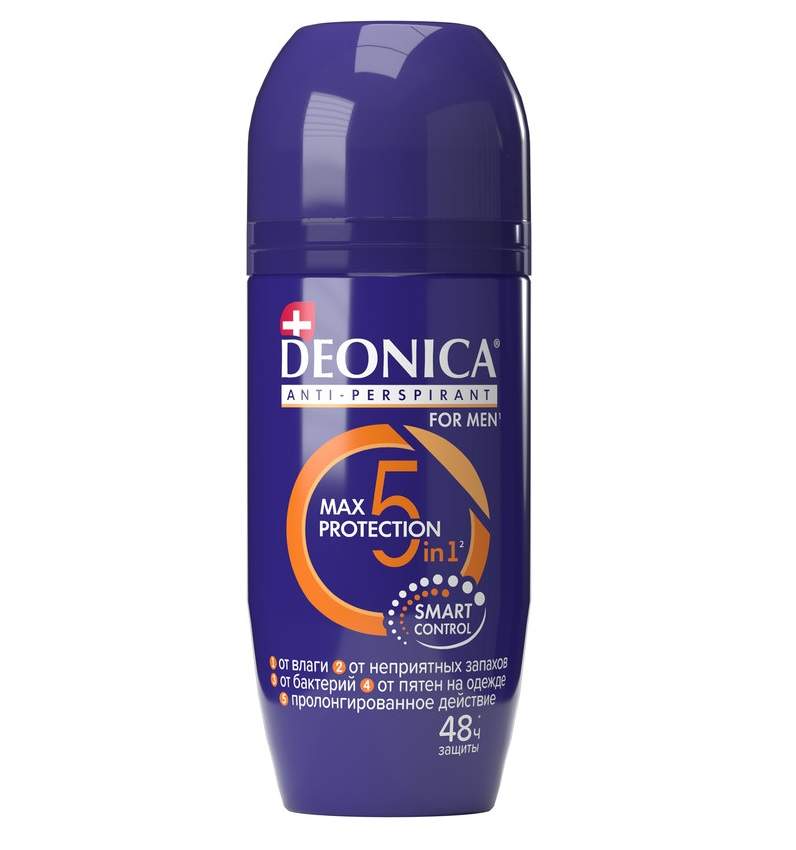 Купить антиперспирант Deonica For Men 5 Protection ролик, 50 мл, цены на Мегамаркет | Артикул: 100046927637