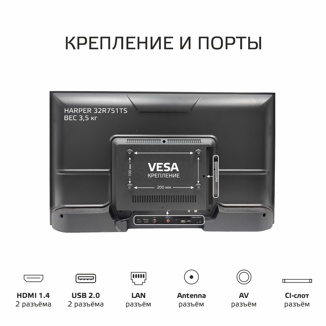 Купить Телевизор Harper 32 Дюйма