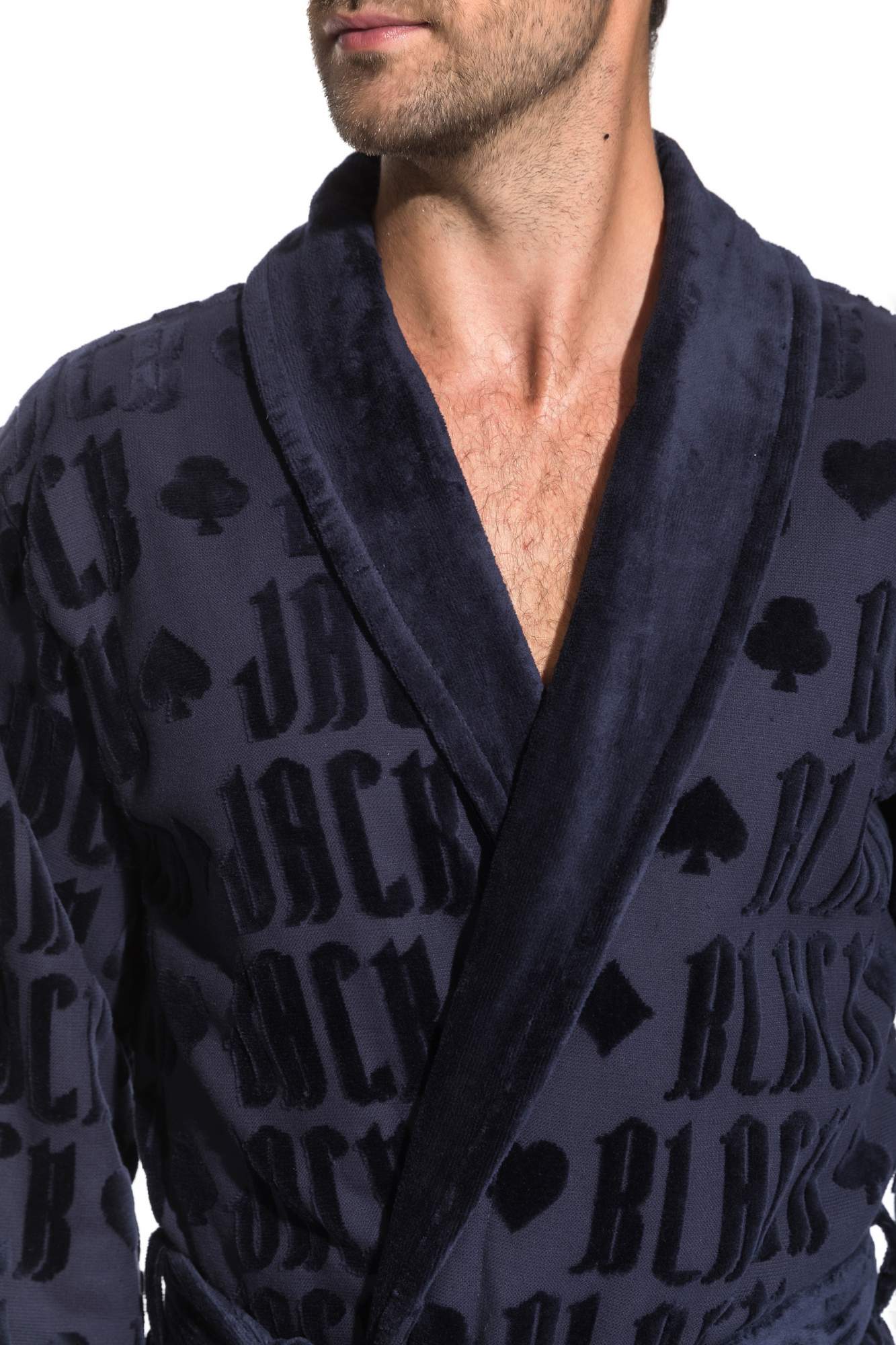 Домашний халат мужской Peche Monnaie Black Jack синий 2XL