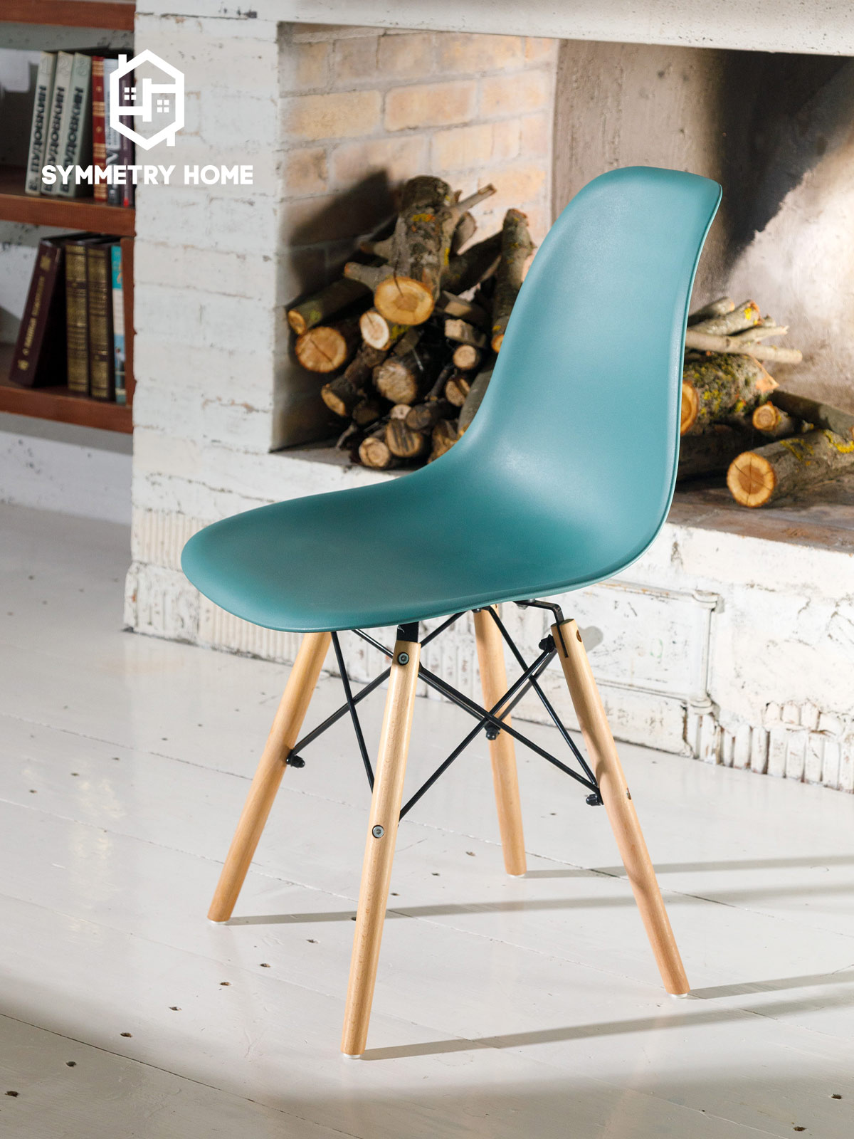 Стул для кухни Symmetry Home в стиле EAMES DSW, бирюзовый, 1 шт – купить в  Москве, цены в интернет-магазинах на Мегамаркет