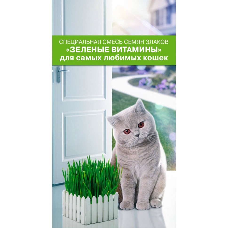 Семена газонных трав Семена НК 724311 Зеленые витамины для кошек 10 г