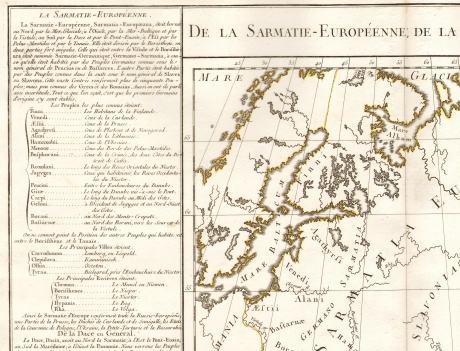 Историческая гравированная карта Европейской России Сарматия Дакия Мёзия 1772 год,