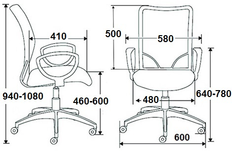 Компьютерное кресло Евростиль Ирис ткань-сетка синяя