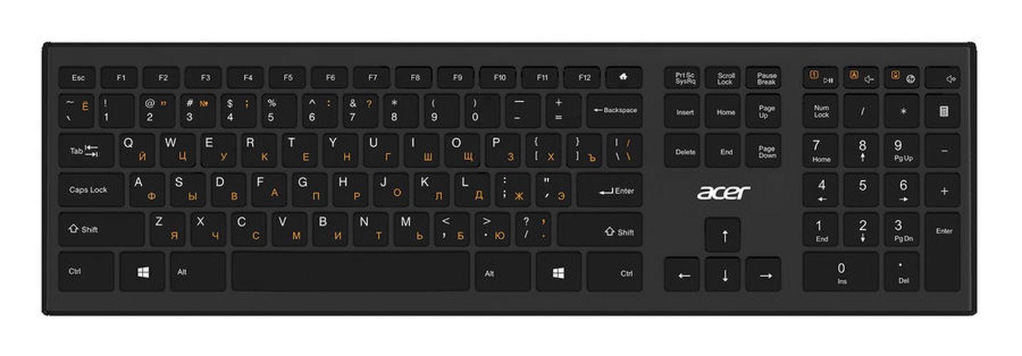 Беспроводная клавиатура Acer OKR010 Black (ZL.KBDEE.003) – купить в Москве, цены в интернет-магазинах на Мегамаркет
