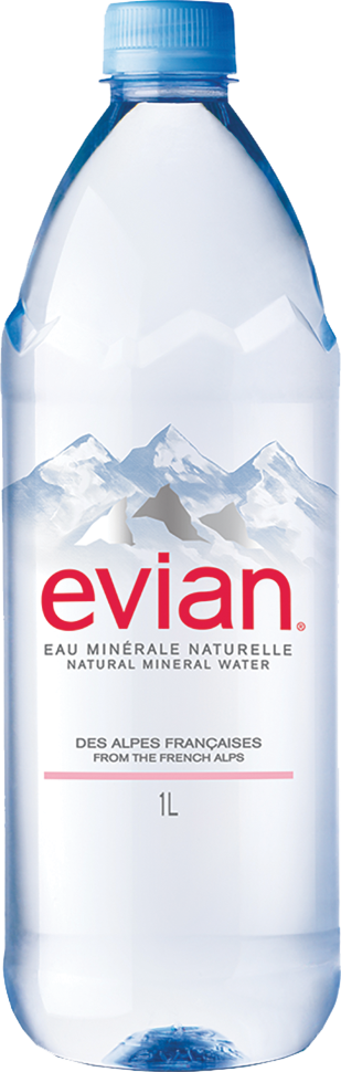 Вода минеральная Evian / Эвиан негазированная ПЭТ (1,0л*12шт) – купить ...