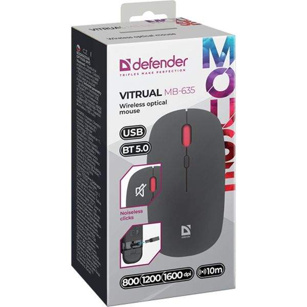 Беспроводная мышь оклик 635mb как подключить Беспроводная мышь Defender MB-635 Vitrual черный - купить в Pleer.ru (FBS), цена