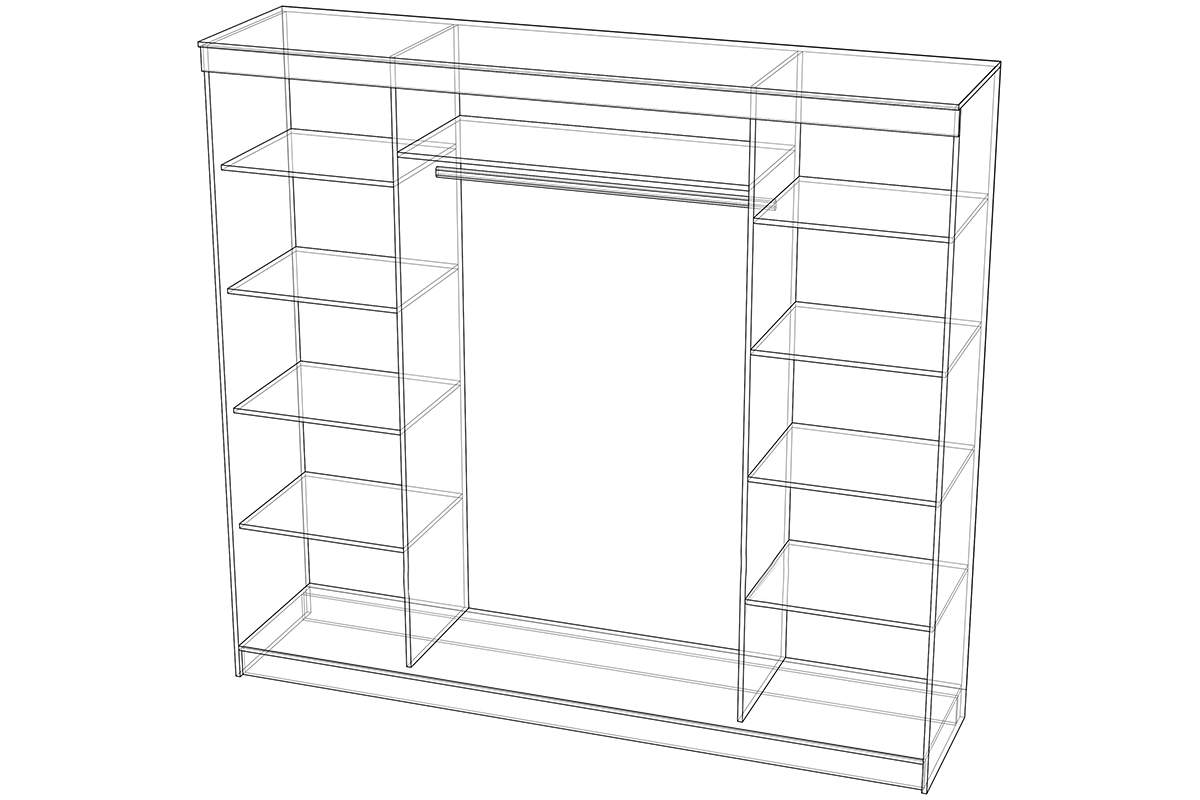 Шкаф-купе Миллениум лайн 2х+1