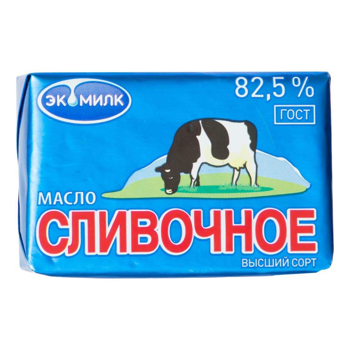 Сливочное масло несоленое Экомилк 82,5% БЗМЖ 100 г - купить в АШАН - СберМаркет, цена на Мегамаркет