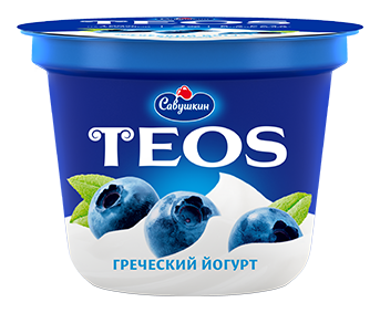 Йогурт савушкин греческий теос бзмж черника жир. 2 % 250 г пл/ст савушкин продукт беларусь