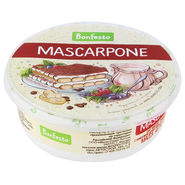 Сыр мягкий Bonfesto Mascarpone 78% 250