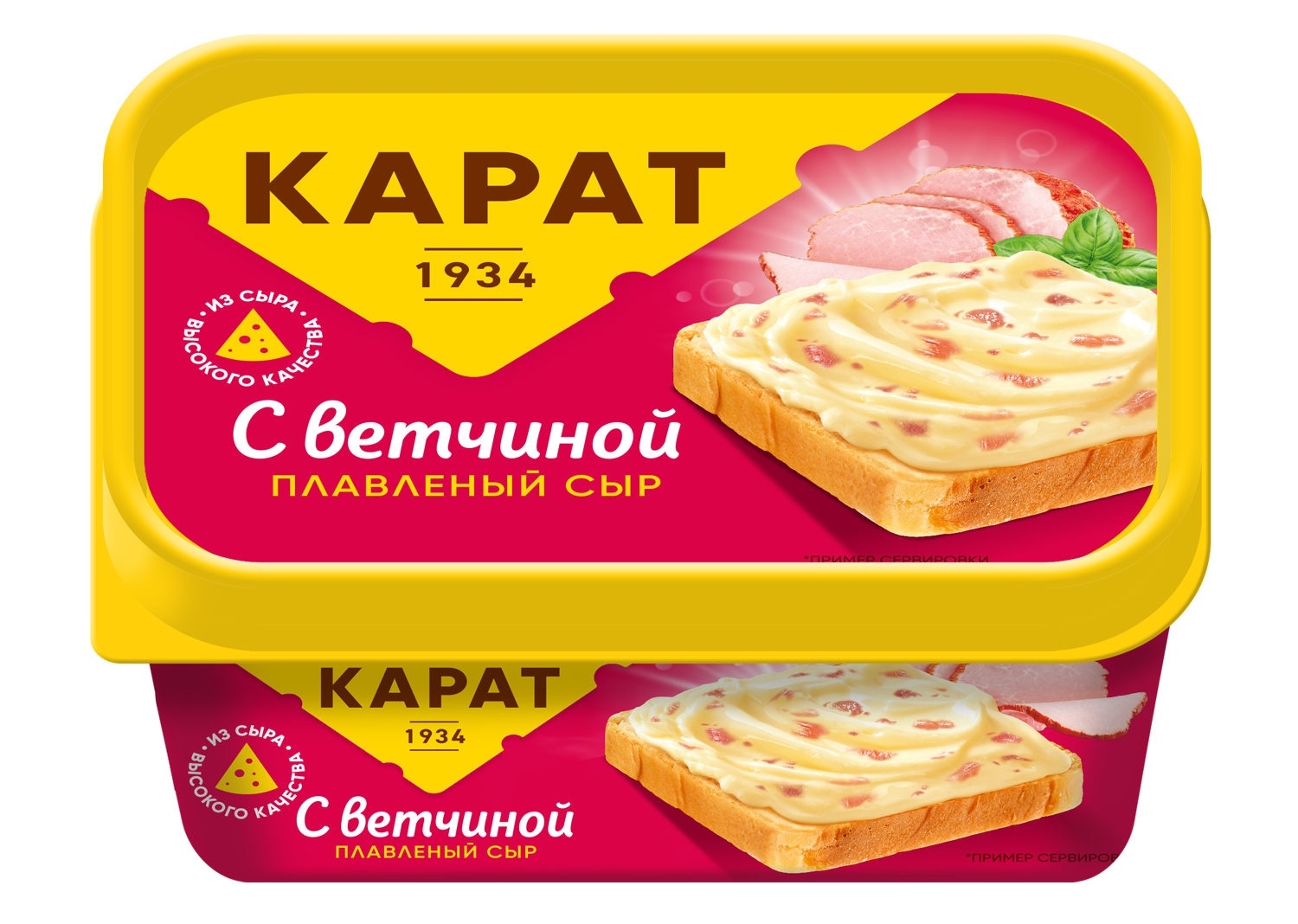 Плавленый сыр Карат с ветчиной 45% БЗМЖ 400 г