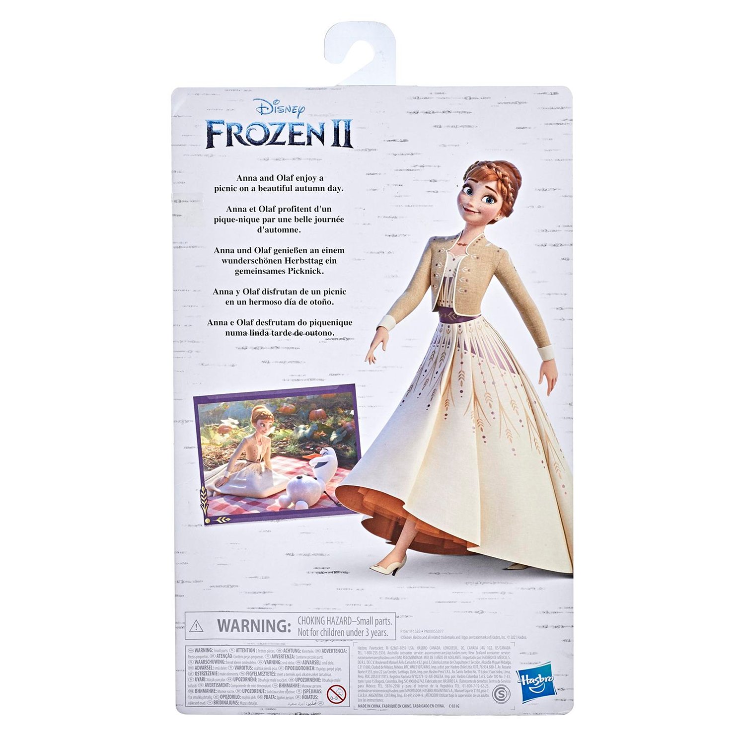 Купить кукла Hasbro Disney Frozen Холодное сердце 2 F15835X0 Анна Пикник,  цены на Мегамаркет