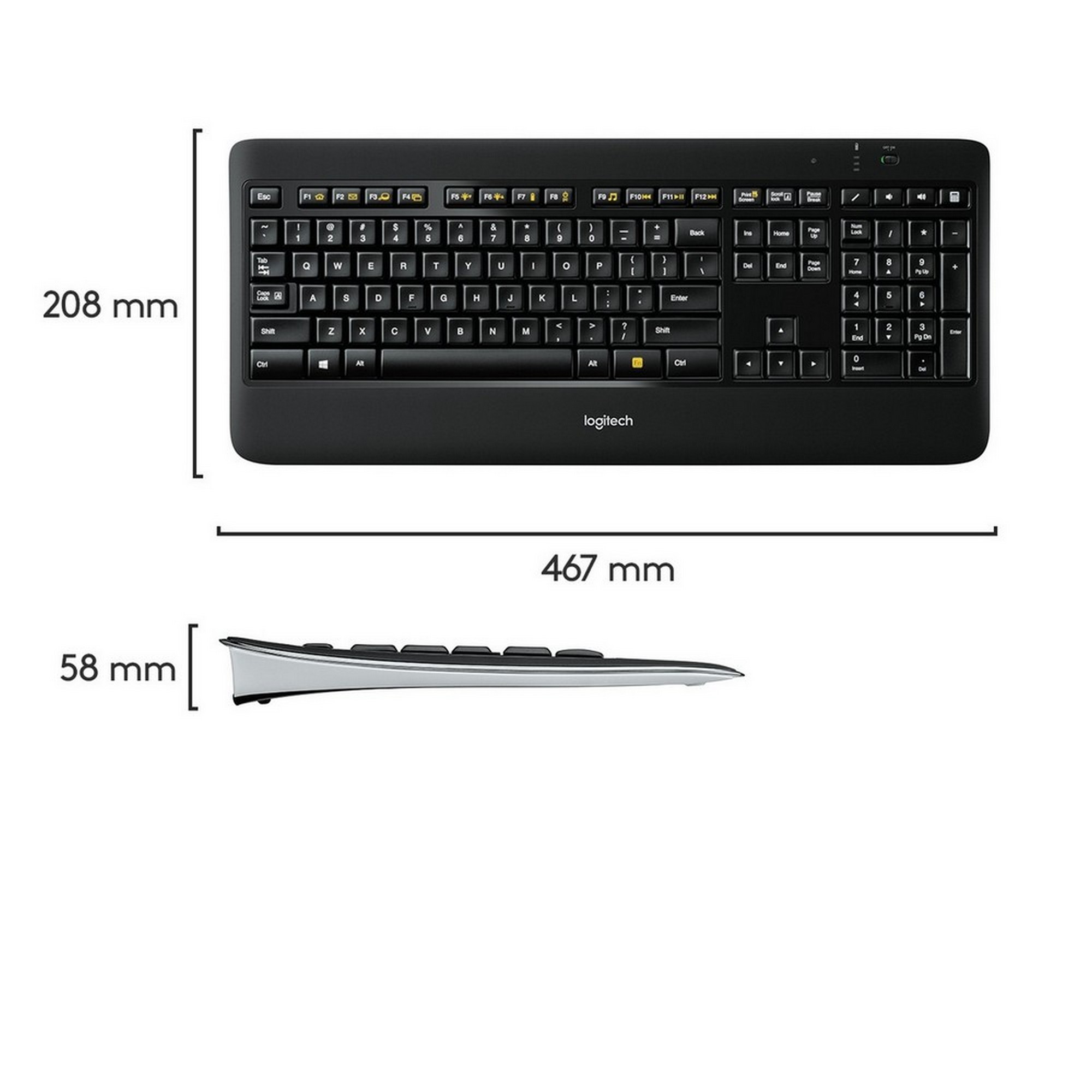 Беспроводная клавиатура Logitech K800 Black (920-002395) - отзывы  покупателей на маркетплейсе Мегамаркет | Артикул: 100000044011