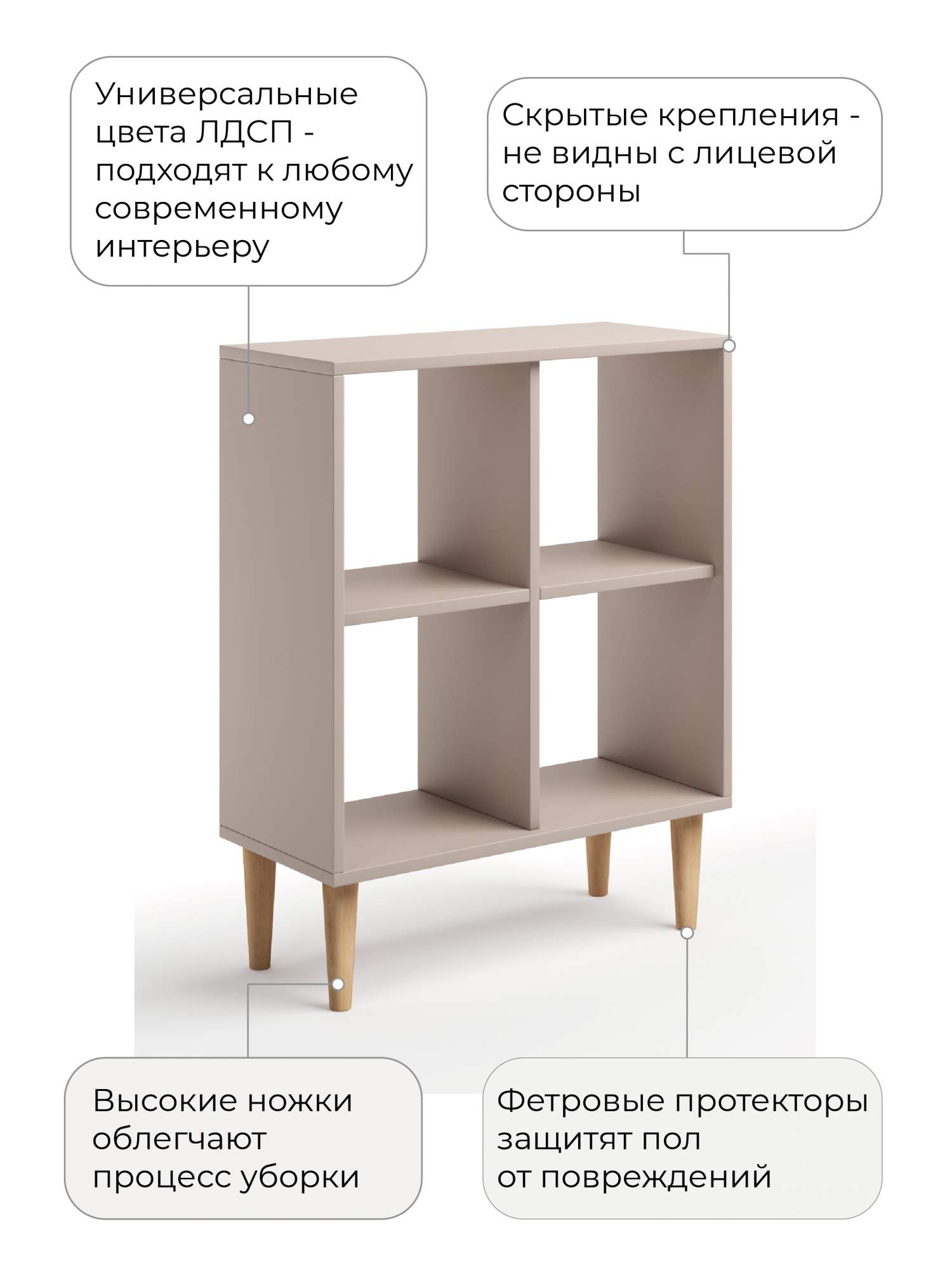 Стеллаж MONOFIX, ОДОС 4 секции, капучино - купить в Москве, цены на  Мегамаркет | 600011593148