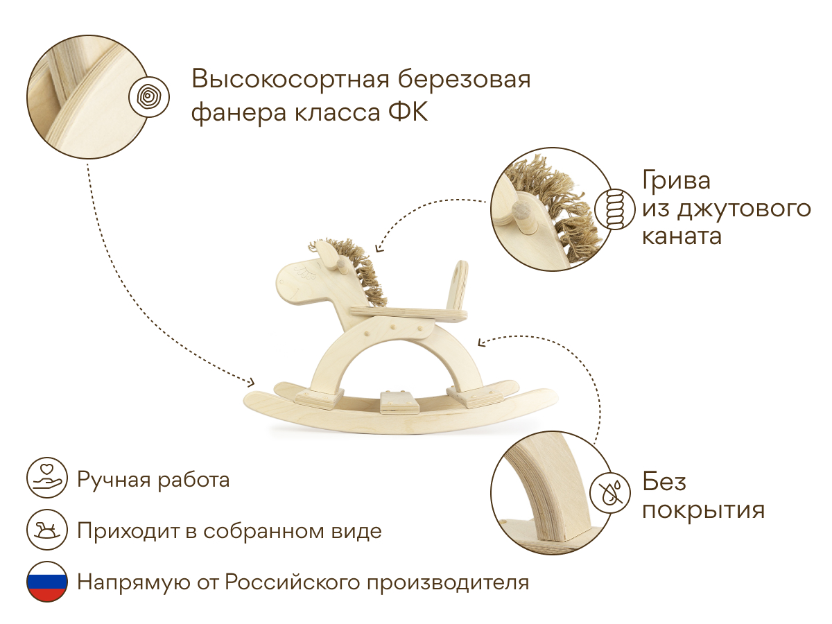 Детская лошадка-качалка из обычной фанеры своими руками