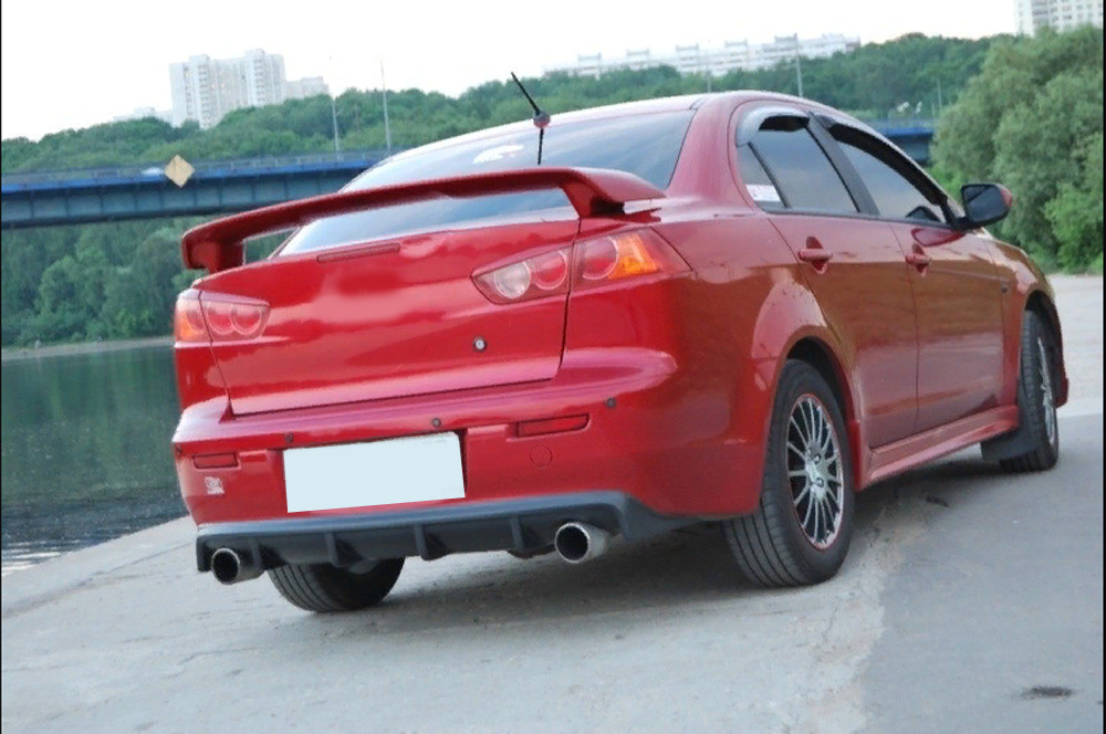 Лансер накладки. Mitsubishi Lancer 10 задний диффузор. Диффузор на задний бампер Лансер 10. Lancer 10 диффузор. Задний диффузор для Мицубиси ланцер 10