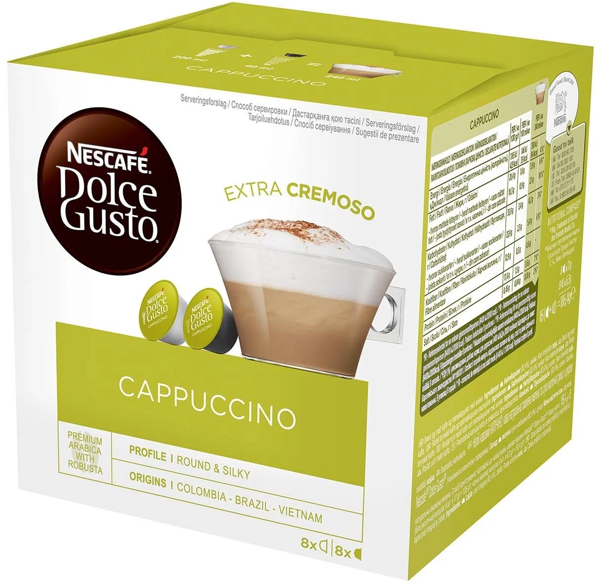 Кофе в капсулах Nescafe Dolce Gusto cappuccino 16 капсул - отзывы  покупателей на маркетплейсе Мегамаркет | Артикул: 100000044687