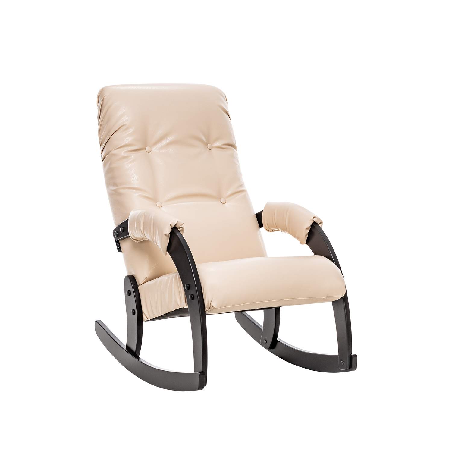 Кресло-качалка Модель 67, венге, к/з Polaris Beige