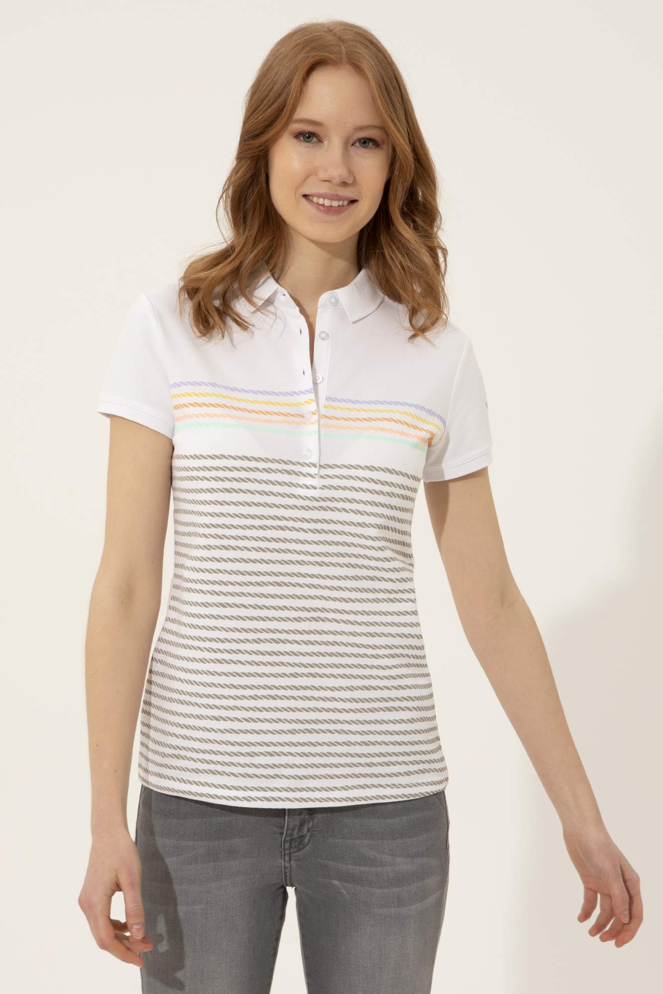 Футболка 86 женская бежевая. ИВД женское поло. U S Polo Assn c лошадями. Women's Polo Shirt White.