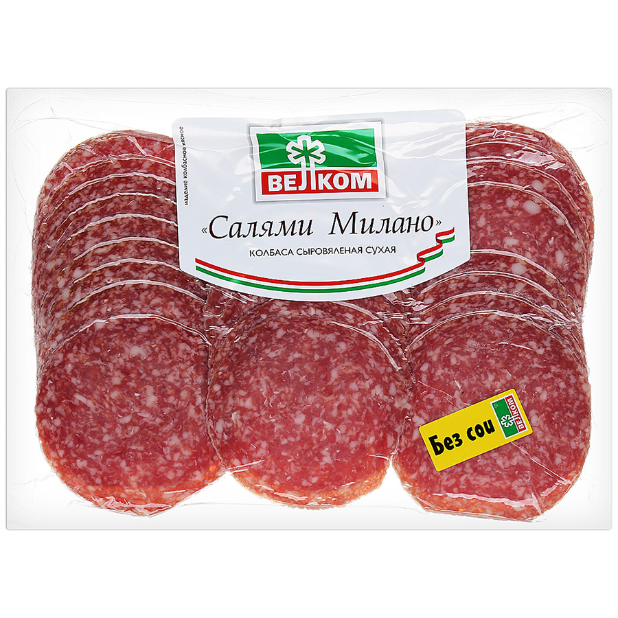Колбаса сыровяленая Велком Салями Милано сухая нарезка 150 г