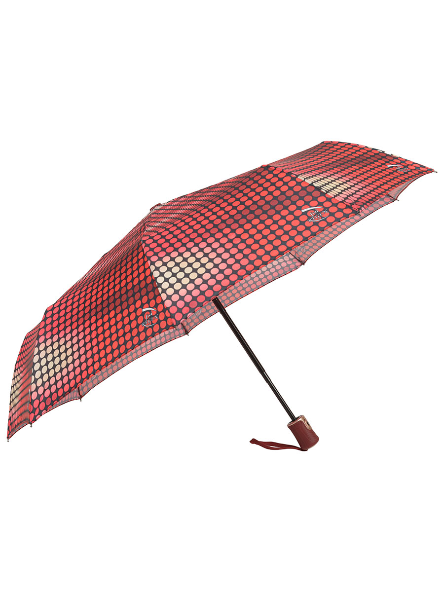 Зонт женский Rain Lucky 709-3 LCP бордовый