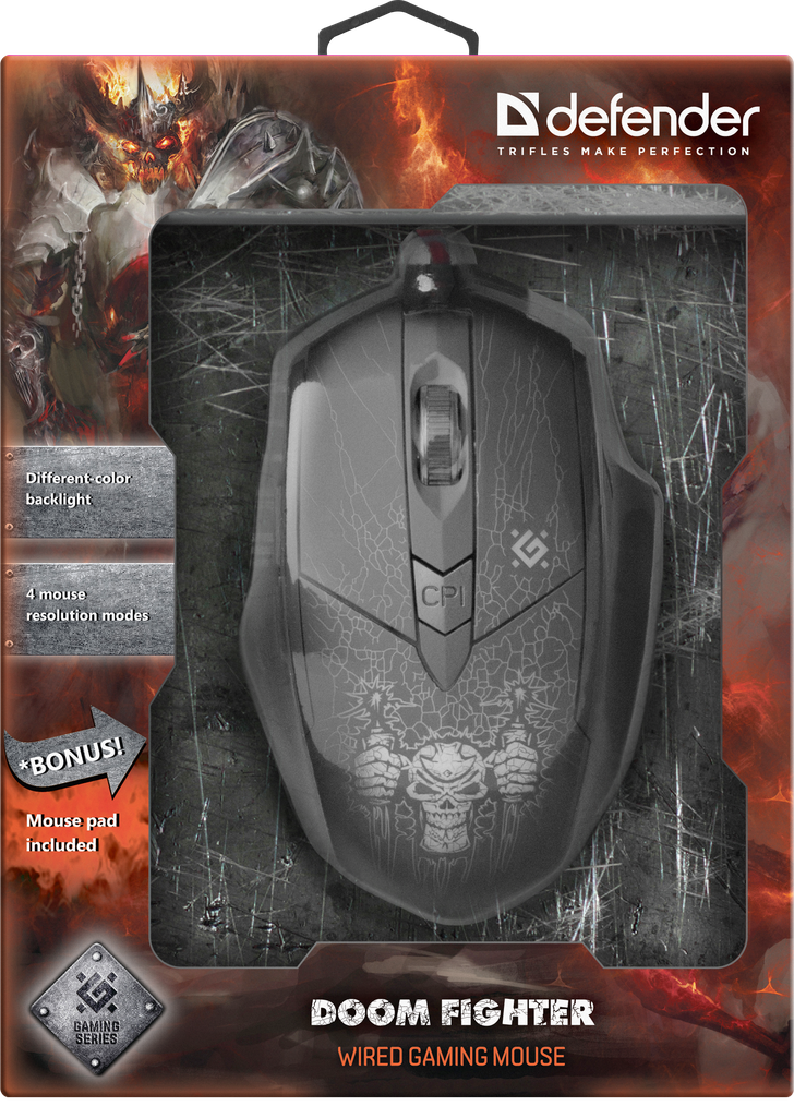 Игровая мышь Defender Doom Fighter GM-260L Black (52260)