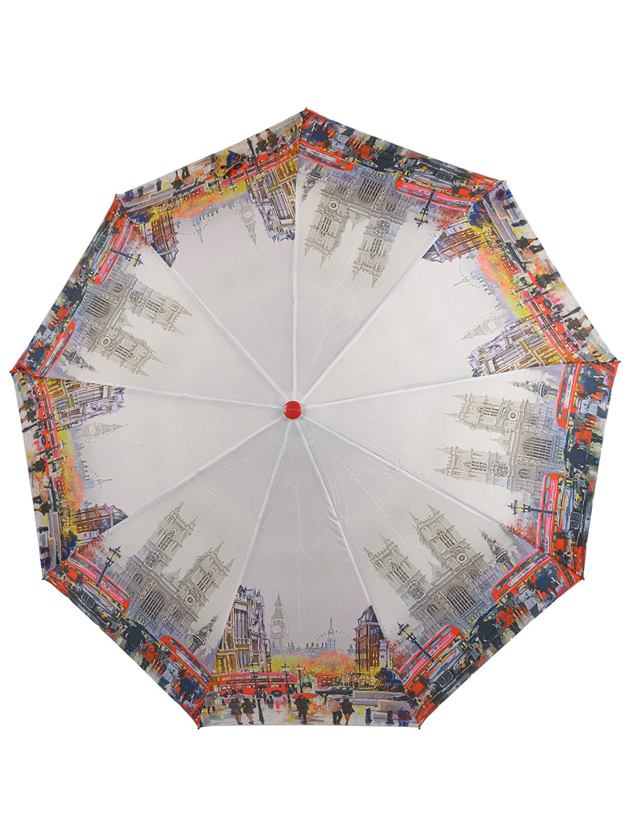 Зонт складной женский полуавтоматический Rain Lucky 861-LASC красный
