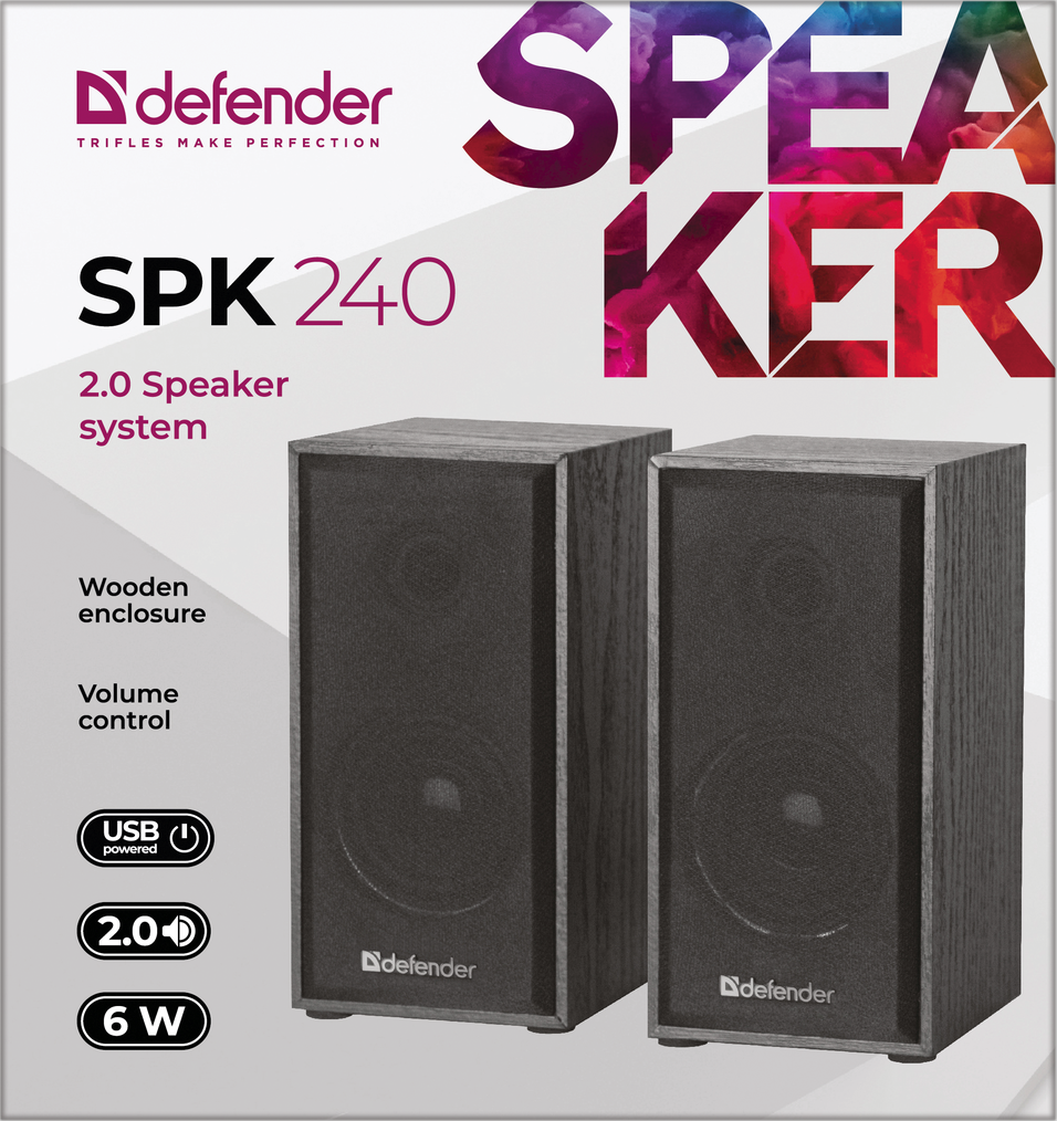 Колонки для компьютера DEFENDER SPK-240 Black 2x3 Вт, USB - отзывы  покупателей на маркетплейсе Мегамаркет | Артикул: 100023799553