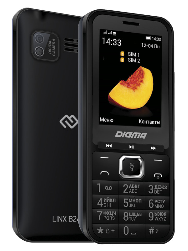 Сотовый телефон Digma LINX B241 Black, купить в Москве, цены в интернет-магазинах на Мегамаркет