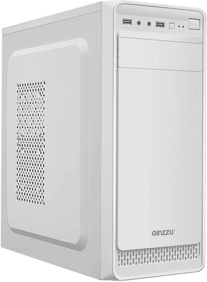 Корпус компьютерный Ginzzu C195 White White