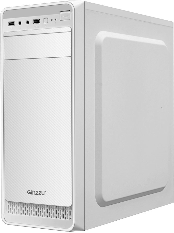 Корпус компьютерный Ginzzu C195 White White