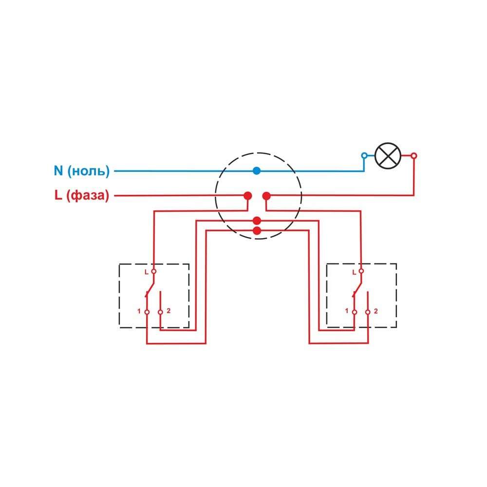 Проходной выключатель веркель схема