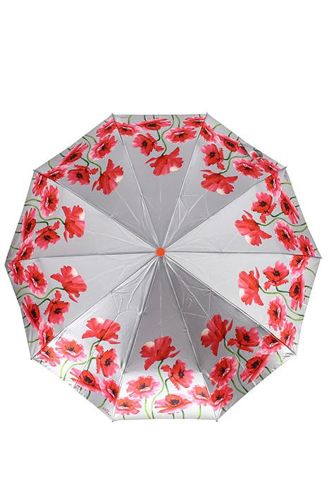 Зонт складной женский автоматический Sponsa 7005 SCP серый/красный