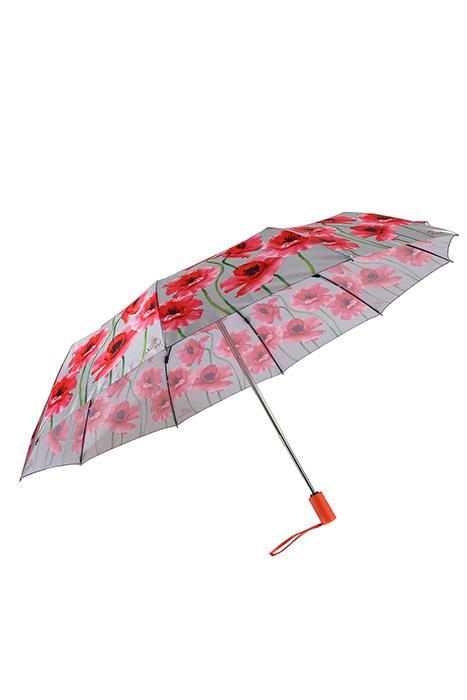 Зонт складной женский автоматический Sponsa 7005 SCP серый/красный