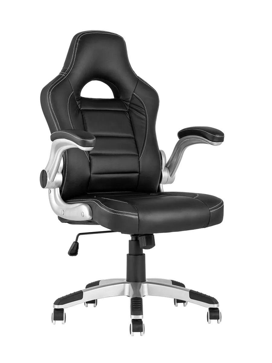 Кресло спортивное TopChairs Genesis, черное - купить в Москве, цены на Мегамаркет | 600005682530