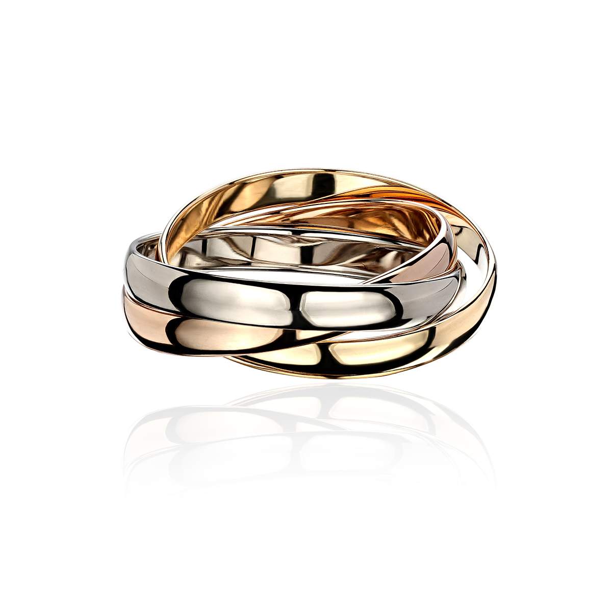 Кольцо обручальное из комбинированного золота р.15,5 Эстет 01О060022 - купить в Москве, цены на Мегамаркет | 600014291555
