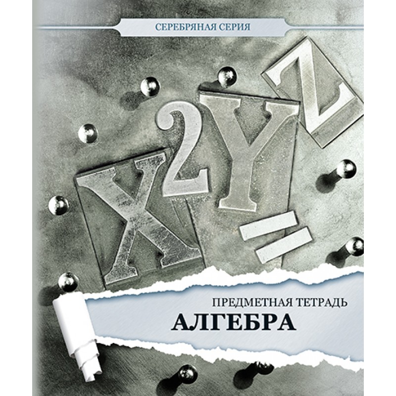 Тетрадь общая "Серебряная серия. Алгебра", А5, 48 листов, клетка