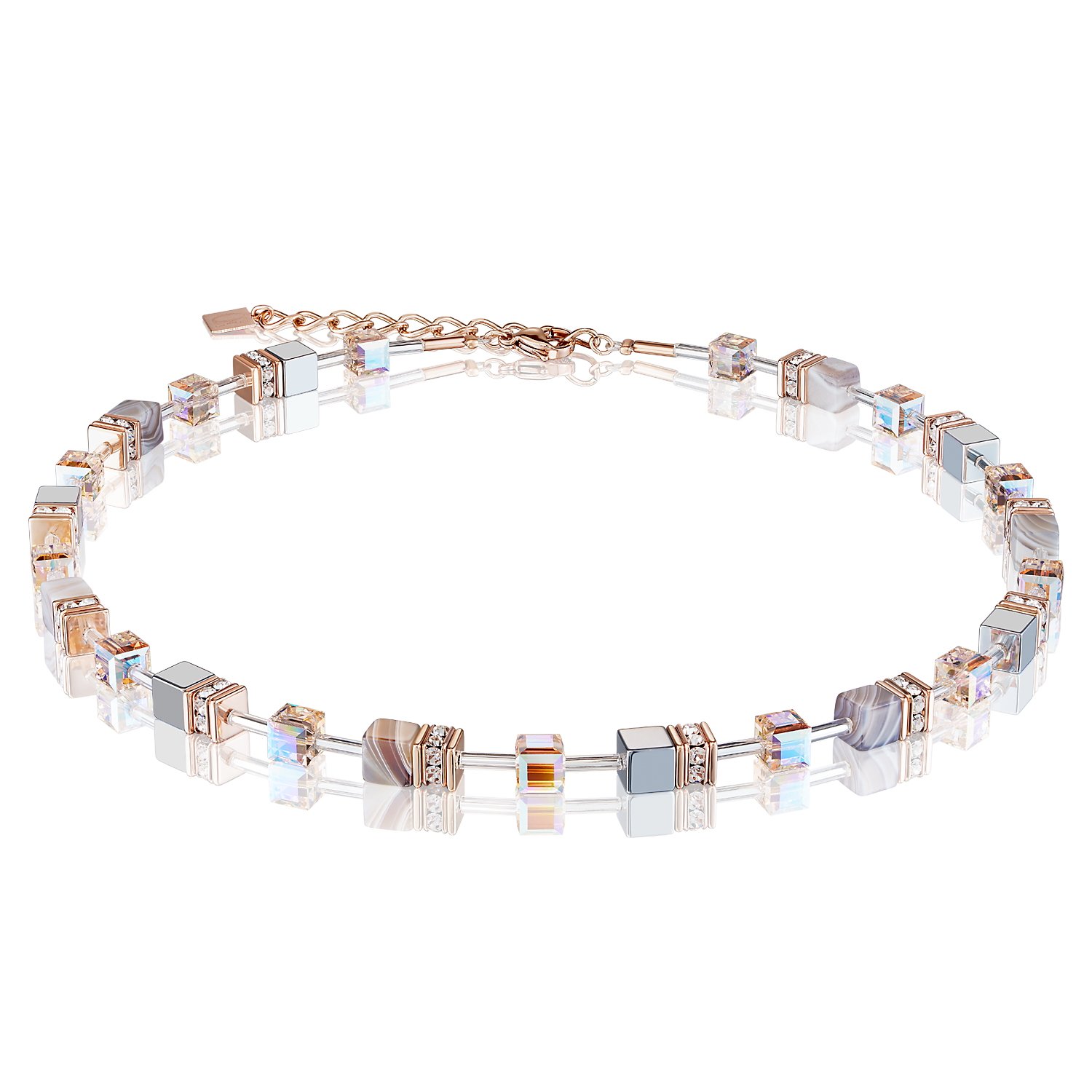 Ожерелье из бижутерного сплава с кристаллом/гематитом 45 см Coeur de Lion 4017/10-0230