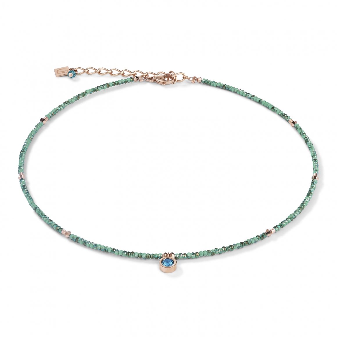 Ожерелье из бижутерного сплава с кристаллом 45 см Coeur de Lion 5033/10-0624