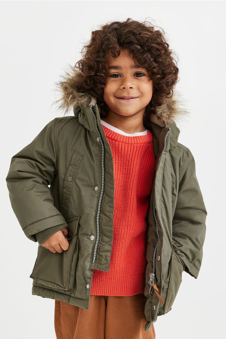 Купить куртка детская H\u0026M 1092251, цвет хаки, размер 104 (доставка из-зарубежа), цены в Москве на Мегамаркет