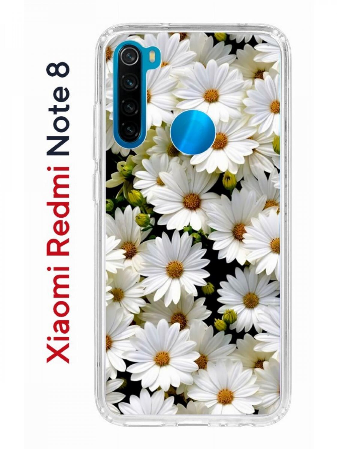 Чехол на Xiaomi Redmi Note 8 Kruche Print Ромашки,противоударный бампер,с  защитой камеры, купить в Москве, цены в интернет-магазинах на Мегамаркет