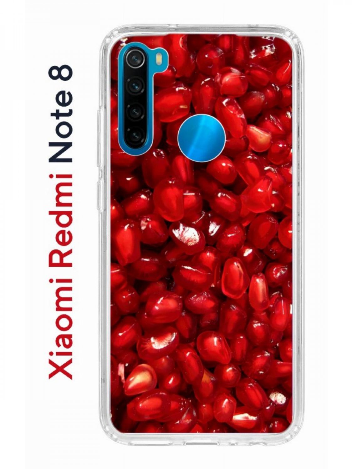 Чехол на Xiaomi Redmi Note 8 Kruche Print Гранат,противоударный бампер,с  защитой камеры, купить в Москве, цены в интернет-магазинах на Мегамаркет