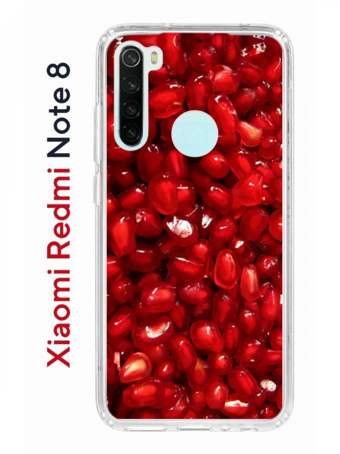 Чехол на Xiaomi Redmi Note 8 Kruche Print Гранат,противоударный бампер,с  защитой камеры, купить в Москве, цены в интернет-магазинах на Мегамаркет