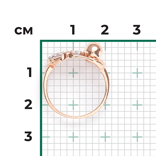 Кольцо из золота с топазом р.17 PLATINA jewelry 01-5504-00-201-1111