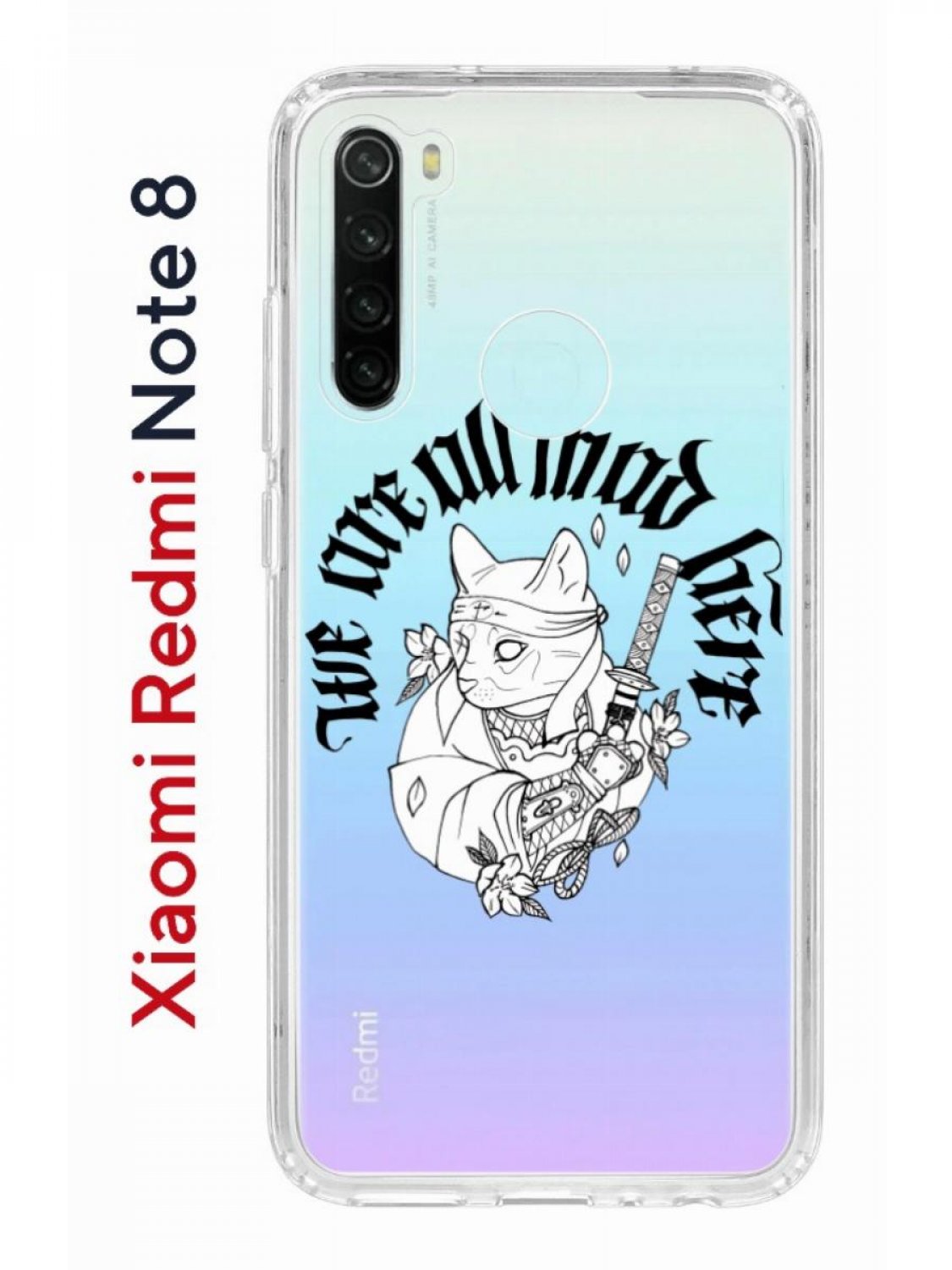 Чехол на Xiaomi Redmi Note 8 Kruche Print J-Cat,противоударный бампер,с  защитой камеры, купить в Москве, цены в интернет-магазинах на Мегамаркет