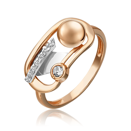Кольцо из золота с топазом р.19 PLATINA jewelry 01-5504-00-201-1111