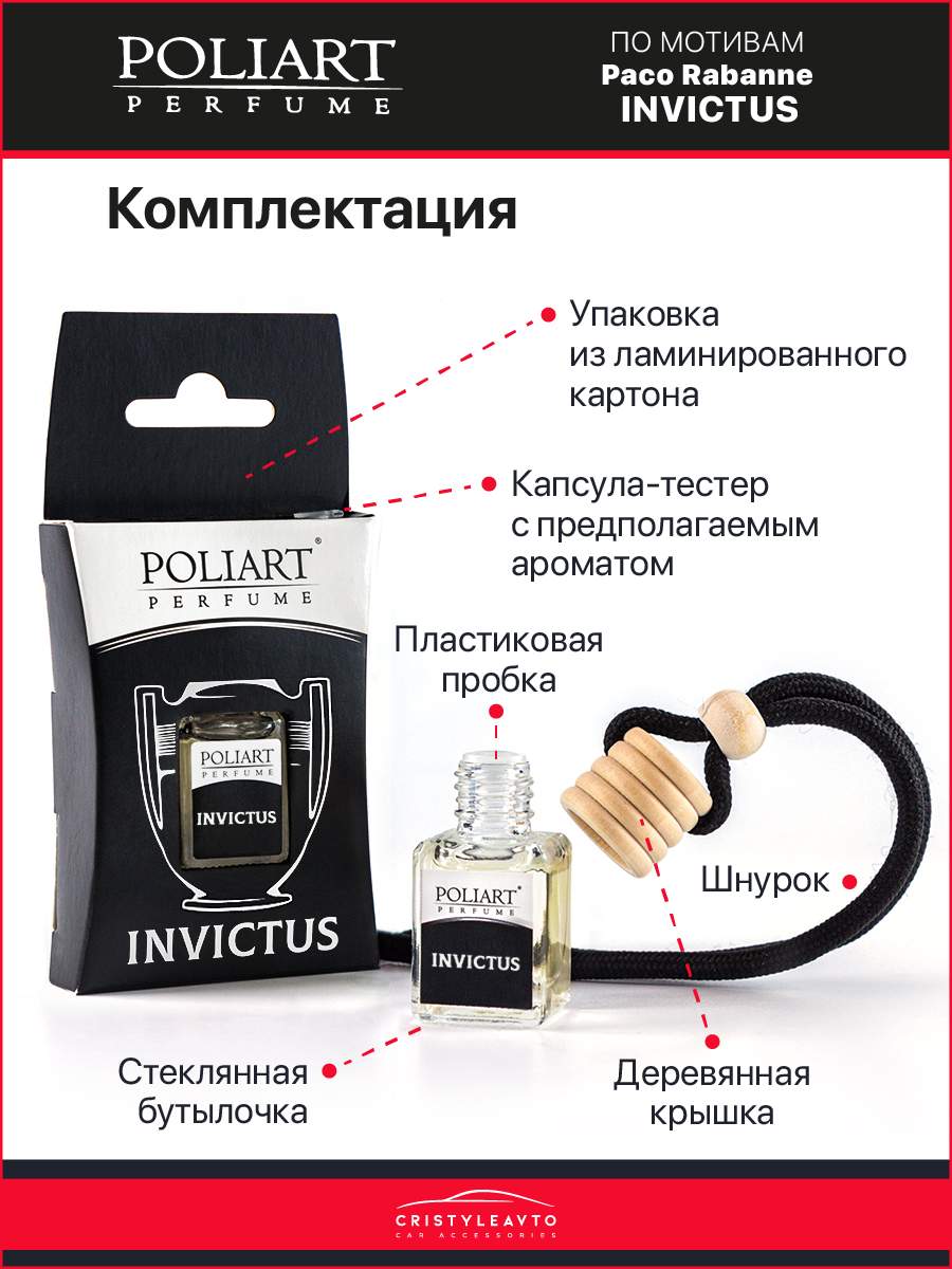 Ароматизатор в машину POLIART Perfume 4618787-869244 Invictus – купить в  Москве, цены в интернет-магазинах на Мегамаркет