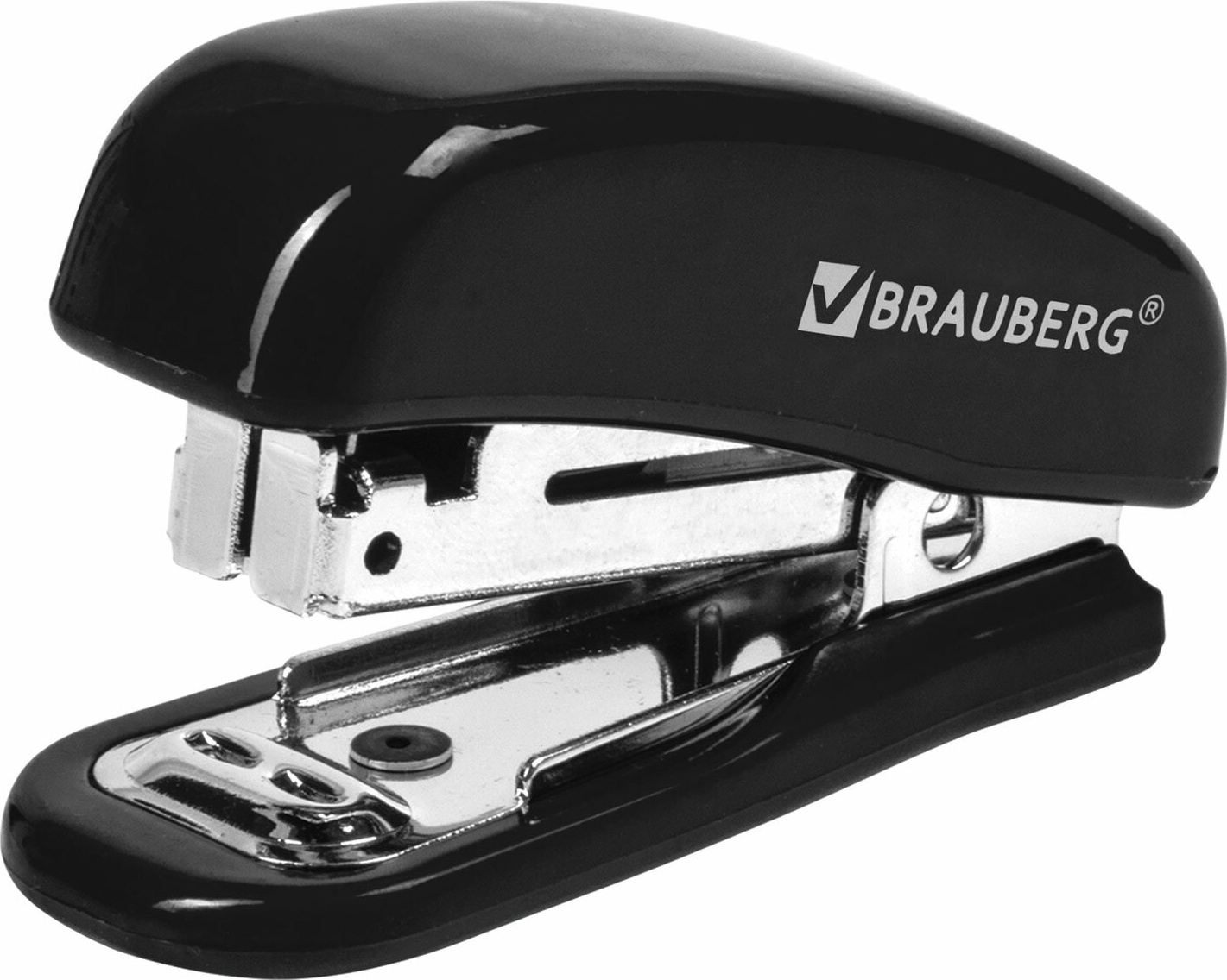 Степлер Brauberg Nero 222544, №10, мини, 12 л, встроенный антистеплер,  черный - отзывы покупателей на маркетплейсе Мегамаркет | Артикул:  100028335199